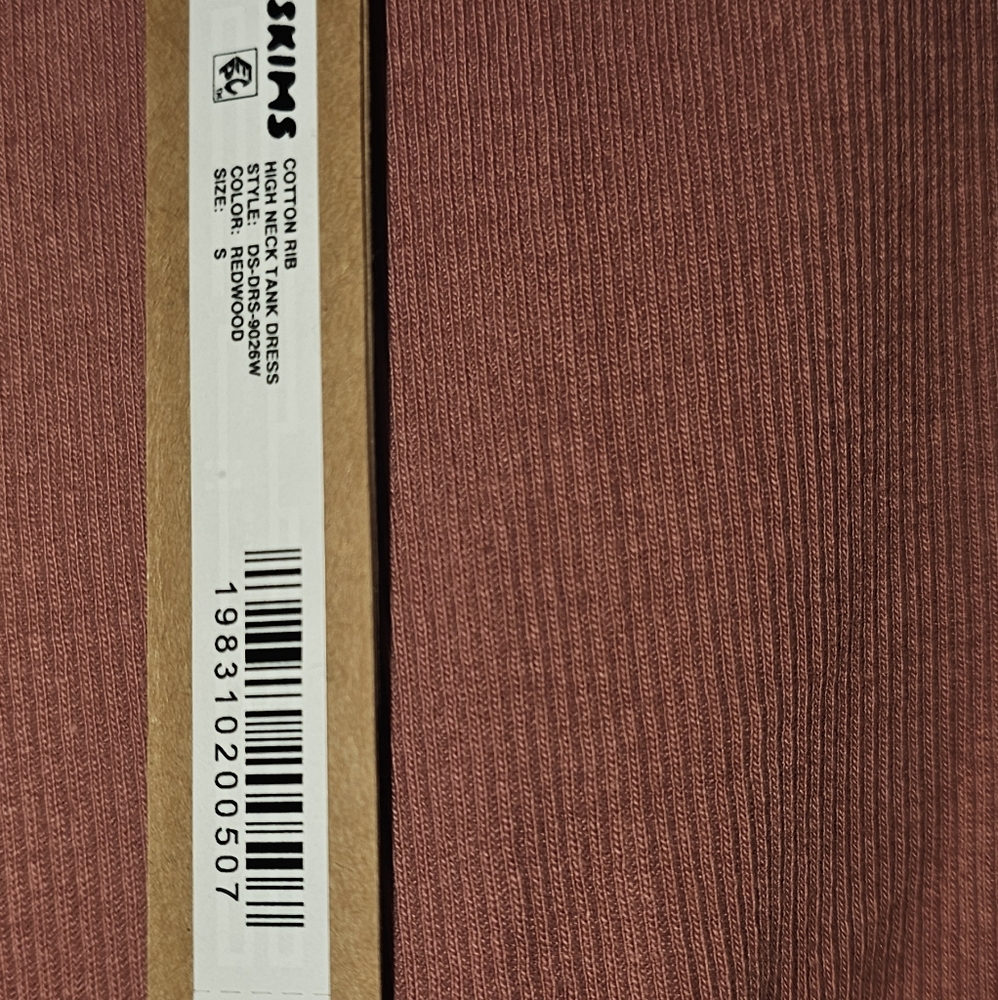Skims Cotton Rib High Neck Tabk Dress - Picture 2 of 2